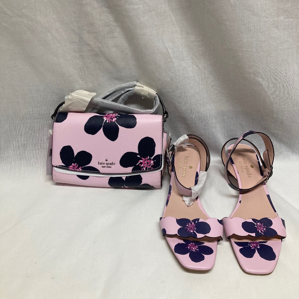 Kate Spade Laurel Way Grand Flora Purse and Sandals Size 7.5 New With Tags